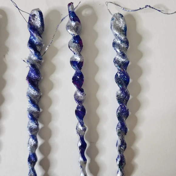 5 HANDCRAFTED Upcycled Swirly Unicorn Icecicle Ornaments HANDPAINTED Holiday - Picture 8 of 17